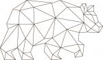 Geometric Bear Single Stroke