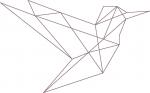 Geometric Hummingbird Single Stroke