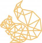 squirrel, nuts, geometric, animal, stain glass,  modern