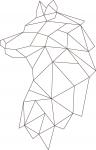 Geometric Wolf Single Stroke 