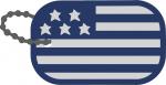 American Flag Dog Tag