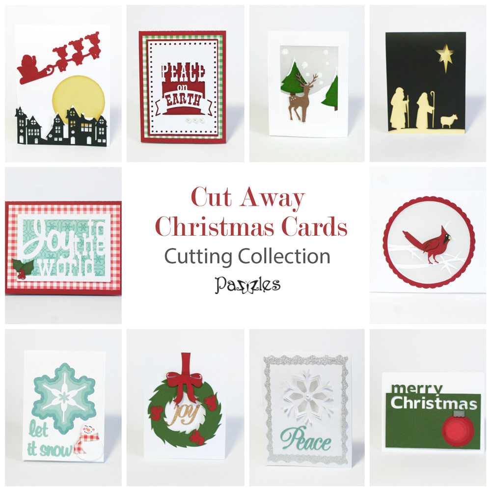 Cut Away Christmas Cards Cutting Collection