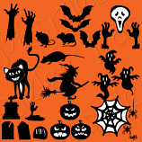 Halloween Window Silhouettes Cutting Collection