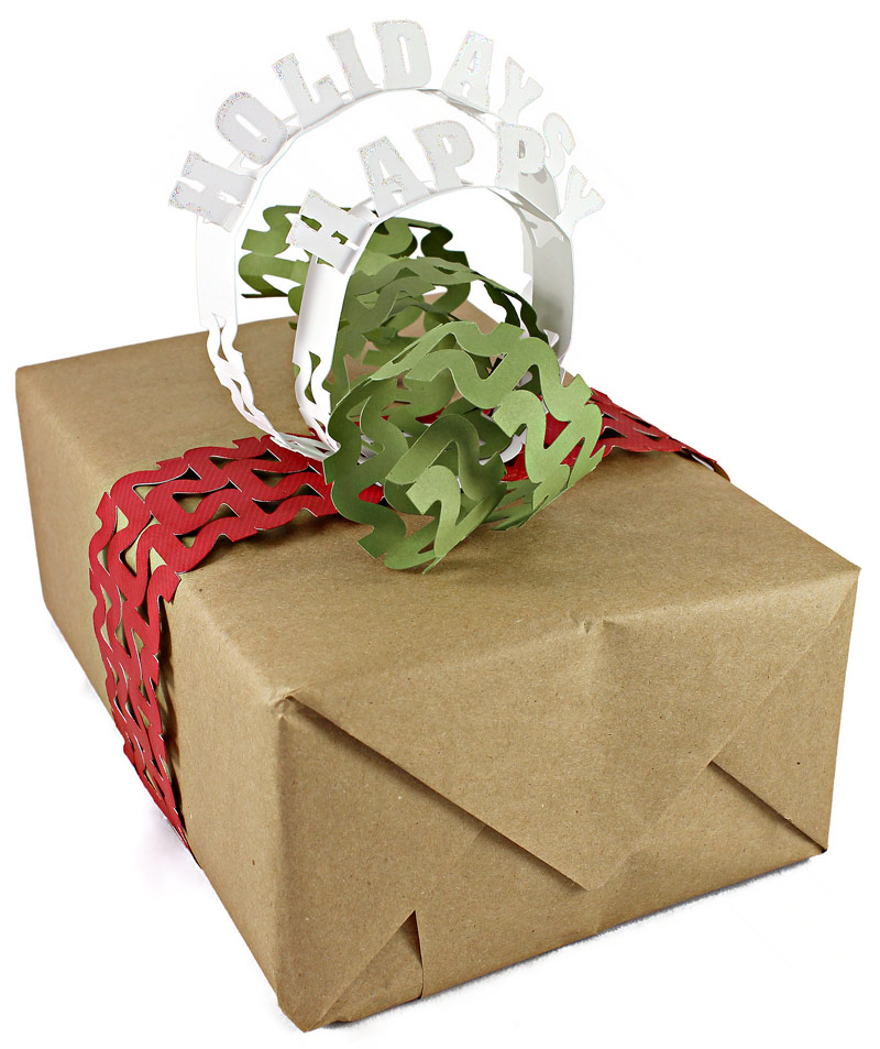 12 Days of Christmas Gift Wrapping Day 4 Word Loops Bow