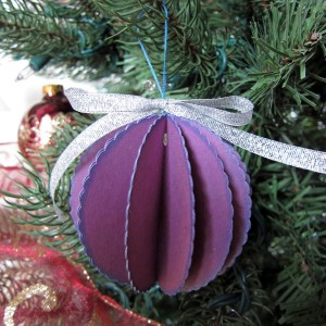12-Paper-Ornaments-of-Christmas-Purple-Scallop-Folded-Ornament