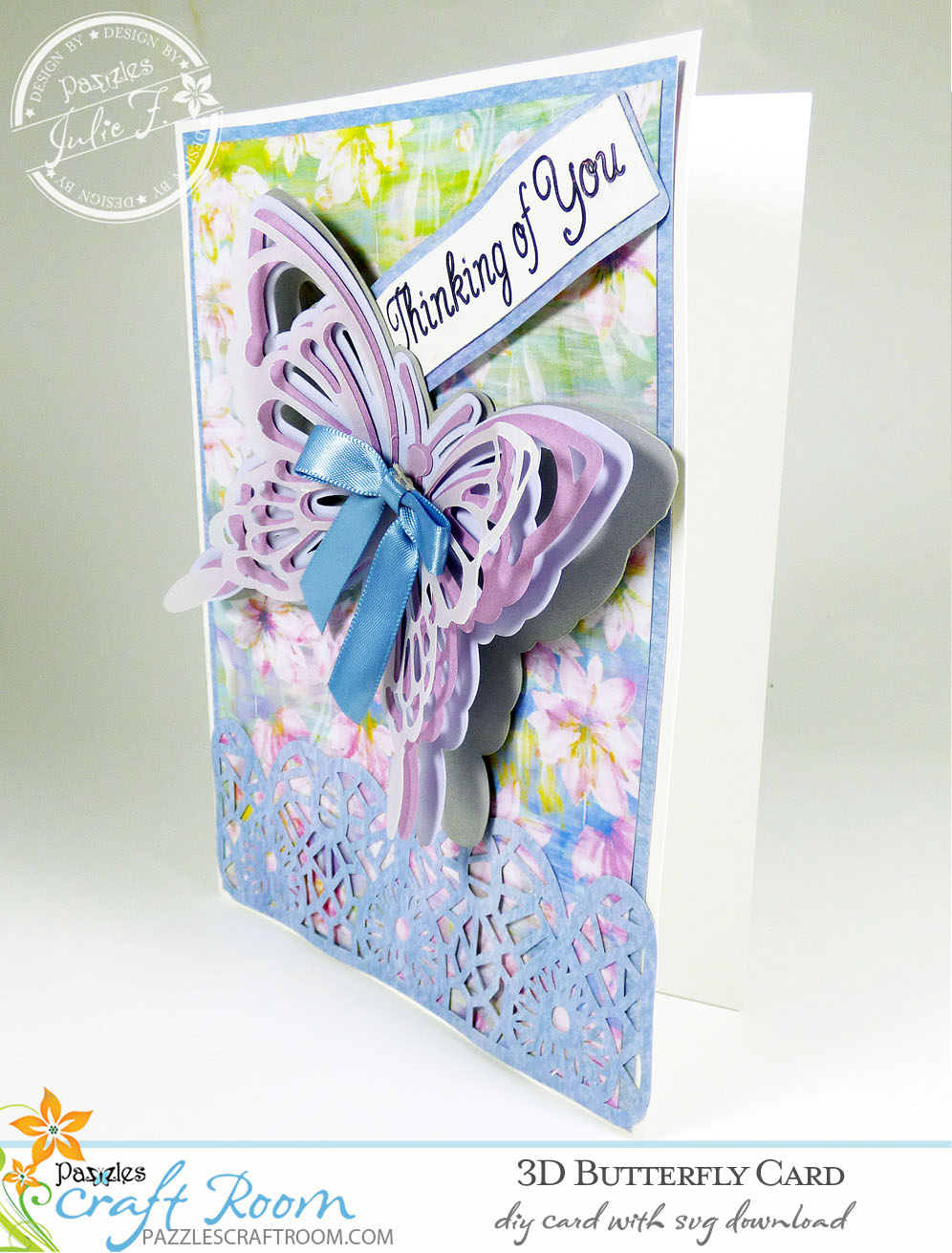 Paper D'Art 3D Greeting Card THE BUTTERFLY CAGE #PPDT-3D007 
