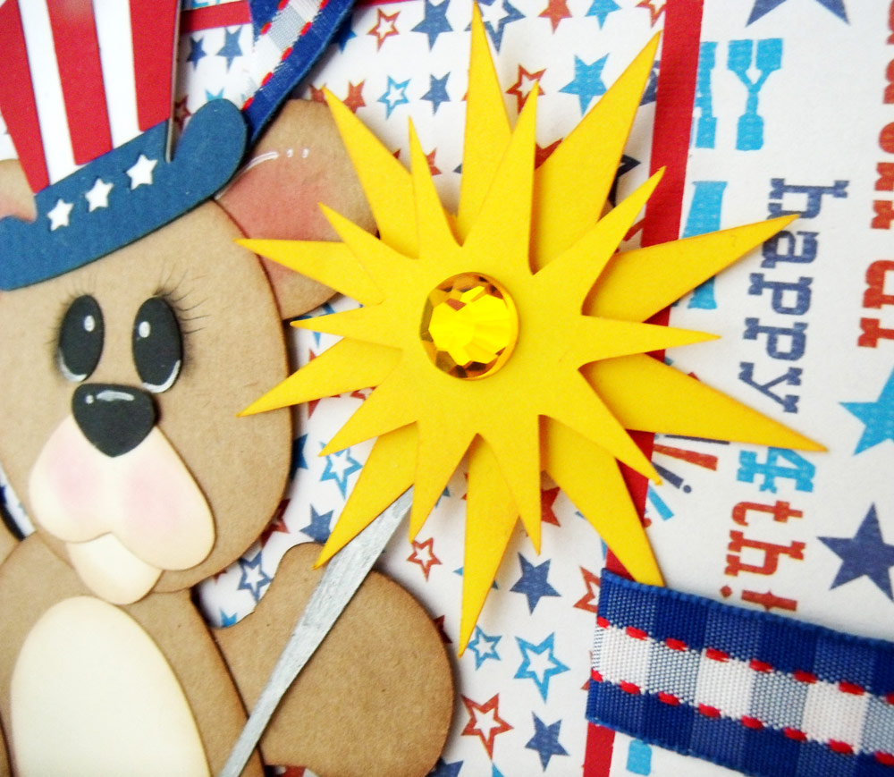 4th of July Patriotic Bear Layout