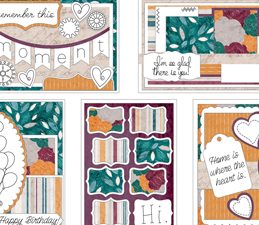 Pazzles DIY 5 Quick Fall Cards with instant SVG download. Compatible with all major electronic cutters including Pazzles Inspiration, Cricut, and SIlhouette Cameo. Design by Leslie Peppers.