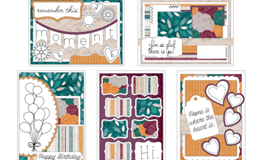 Pazzles DIY 5 Quick Fall Cards with instant SVG download. Compatible with all major electronic cutters including Pazzles Inspiration, Cricut, and SIlhouette Cameo. Design by Leslie Peppers.