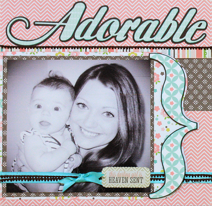 Adorable Baby Girl Scrapbook Layout 