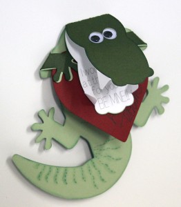 Alligator Valentine's Day Card