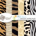 Pazzles Animal Print Digital Paper with instant download.