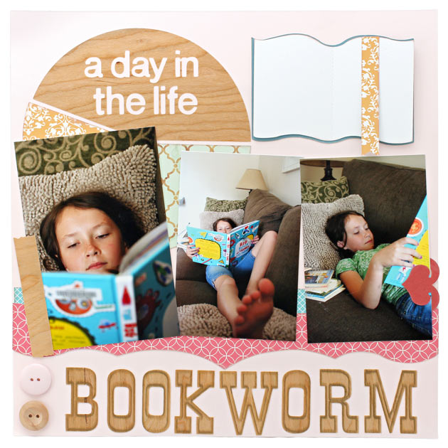 Scrapbook Layout Bookworm A Day In the Life