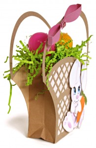 Bunny Lattice Easter Basket side view