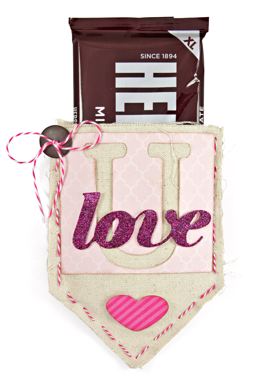 Canvas Corp Canvas Shape Pocket Love U Candy Bar Valentine