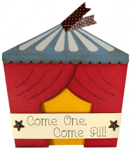Circus Tent Invitation from Pazzles WPC and SVG cutting files CD 'Party'
