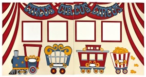 Circus Scrapbook Layout from Pazzles WPC and SVG cutting files CD 'Party'