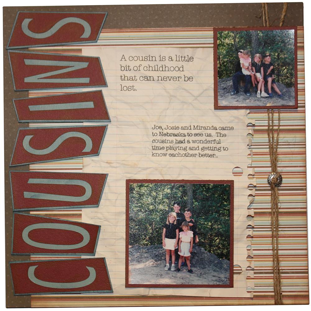 Cousins Scrapbook Layout