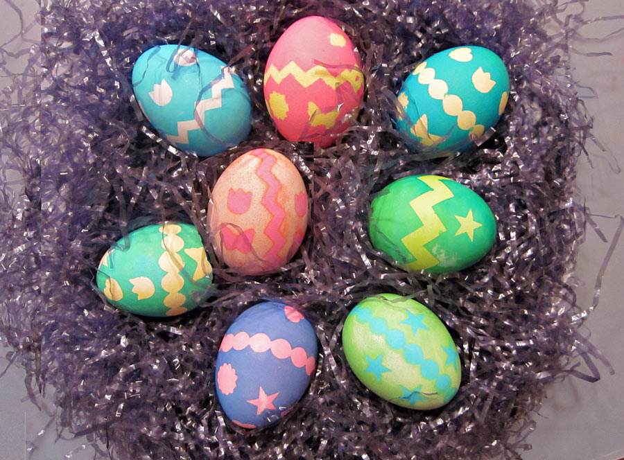 Custom Easter Eggs with Vinyl Resist