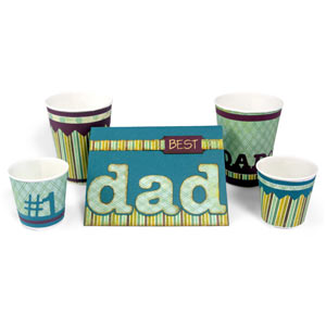 Dad Covered Cups and Dad Card