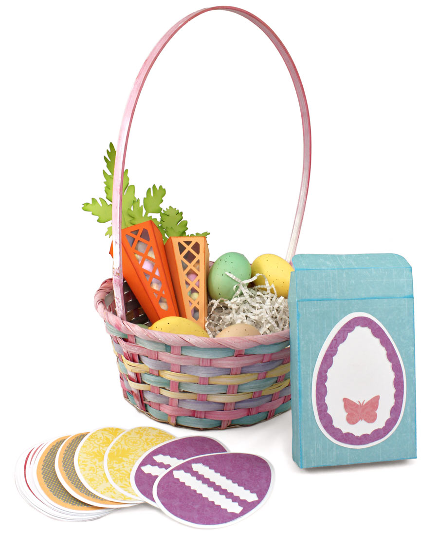 Easter Basket Carrot Candy Boxes and Game Box Spread