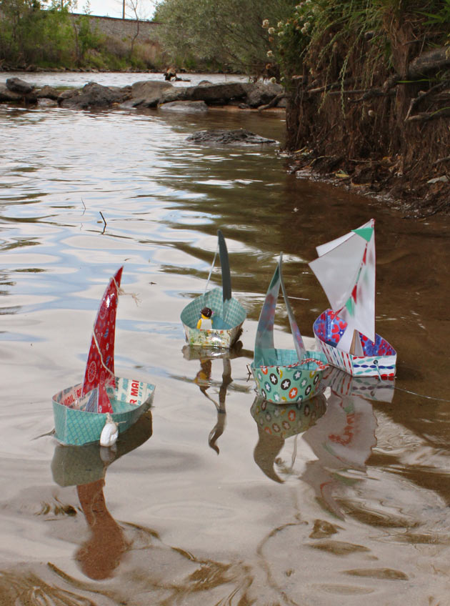 Floating Paper Sailboats - Pazzles Craft Room