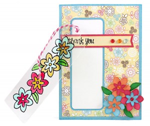 Flower Card with Stained Glass Bookmark