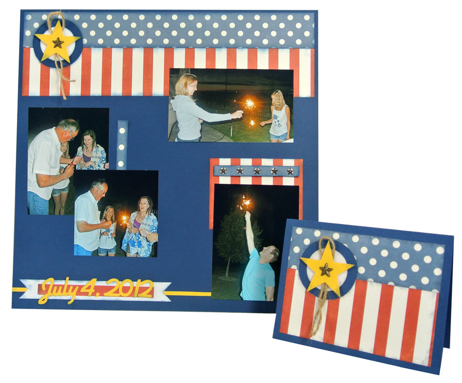 From Card to Page Independence Day Layouts