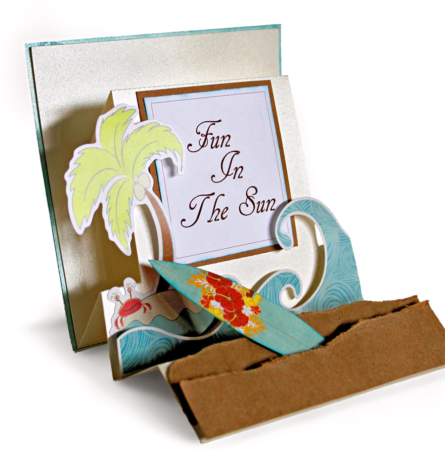 Fun In The Sun Accordion Fold Card by Angie Contreras