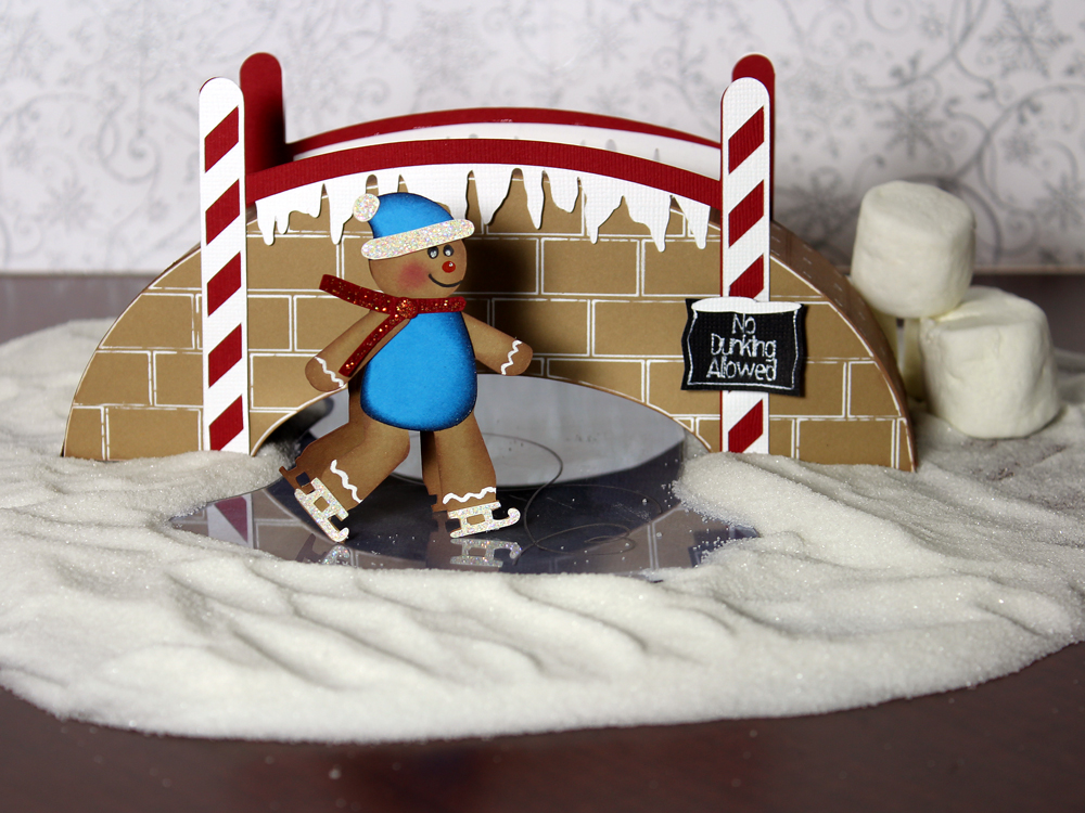 Gingerbread Village Bridge and Pond