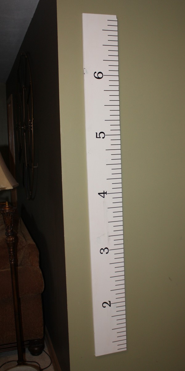 Wood and Vinyl Giant Wall Ruler Pazzles Craft Room