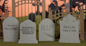 Graveyard Headstones Halloween Epitaphs