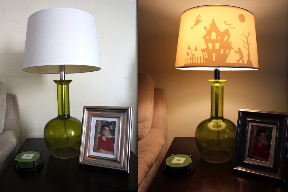 Halloween Lamp With Vinyl