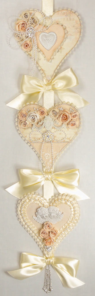 Metal heart with eyelet to hang heart heart decoration gold Mother's Day wall decoration door decoration