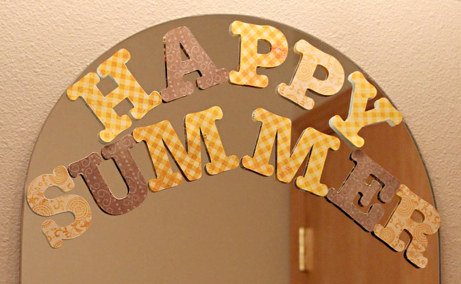 Happy Summer Window Cling Letters