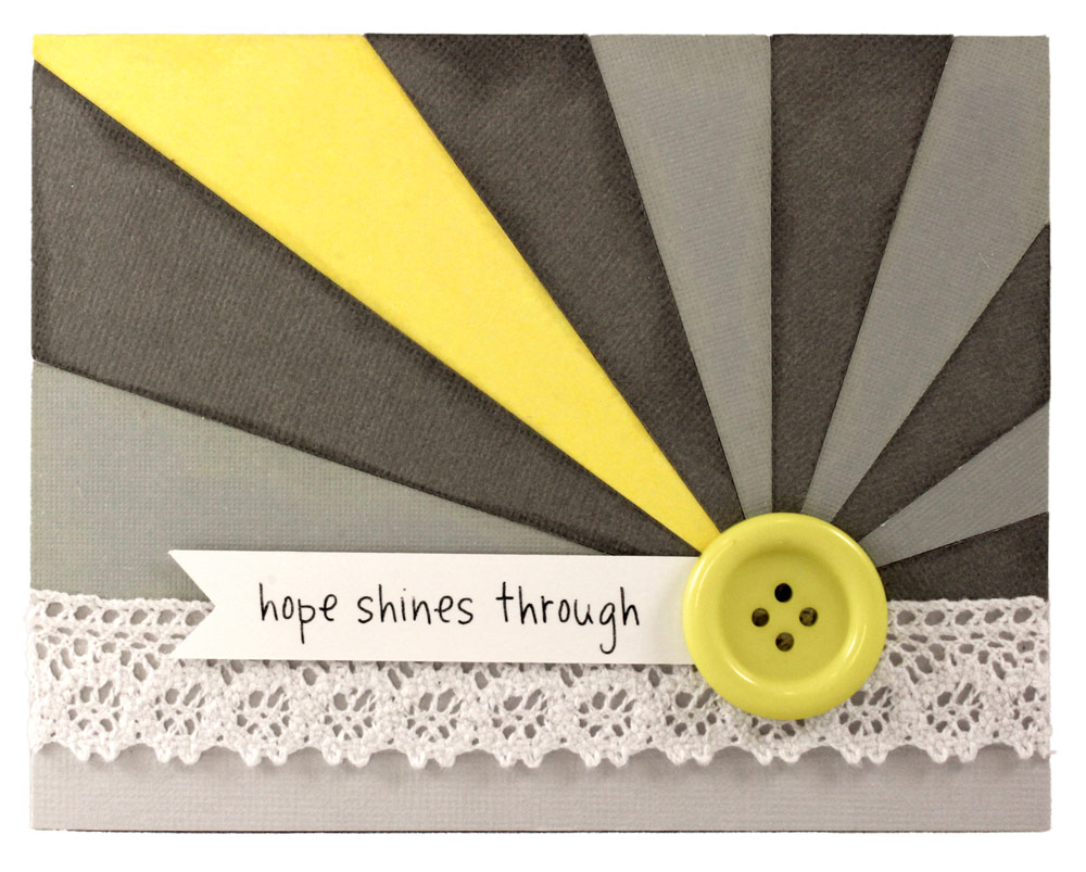 Hope Shines Through Sun Rays Sunburst Card