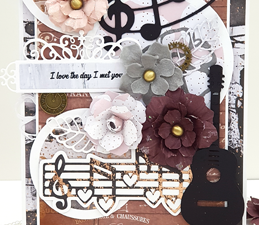 Pazzles DIY Music Love Handmade Card with instant SVG download. Compatible with all major electronic cutters including Pazzles Inspiration, Cricut, and Silhouette Cameo. Design by Nida Tanweer.