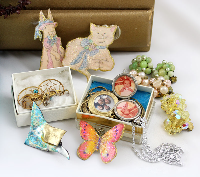 Mod Podge Jewelry made by grandkids holds sentimental value