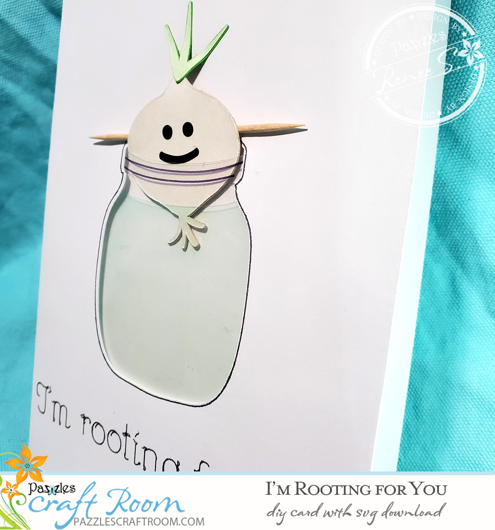 Pazzles DIY Rooting for You Card with instant SVG download. Instant SVG download compatible with all major electronic cutters including Pazzles Inspiration, Cricut, and
Silhouette Cameo. Design by Renee Smart.