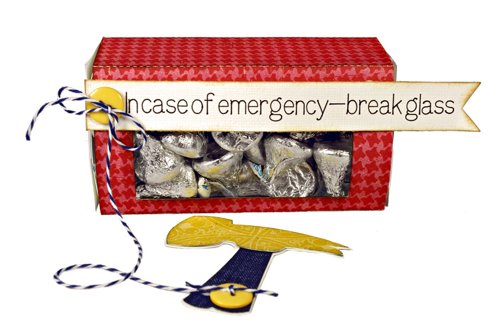 In Case Of Emergency Break Glass Candy Box with Hammer