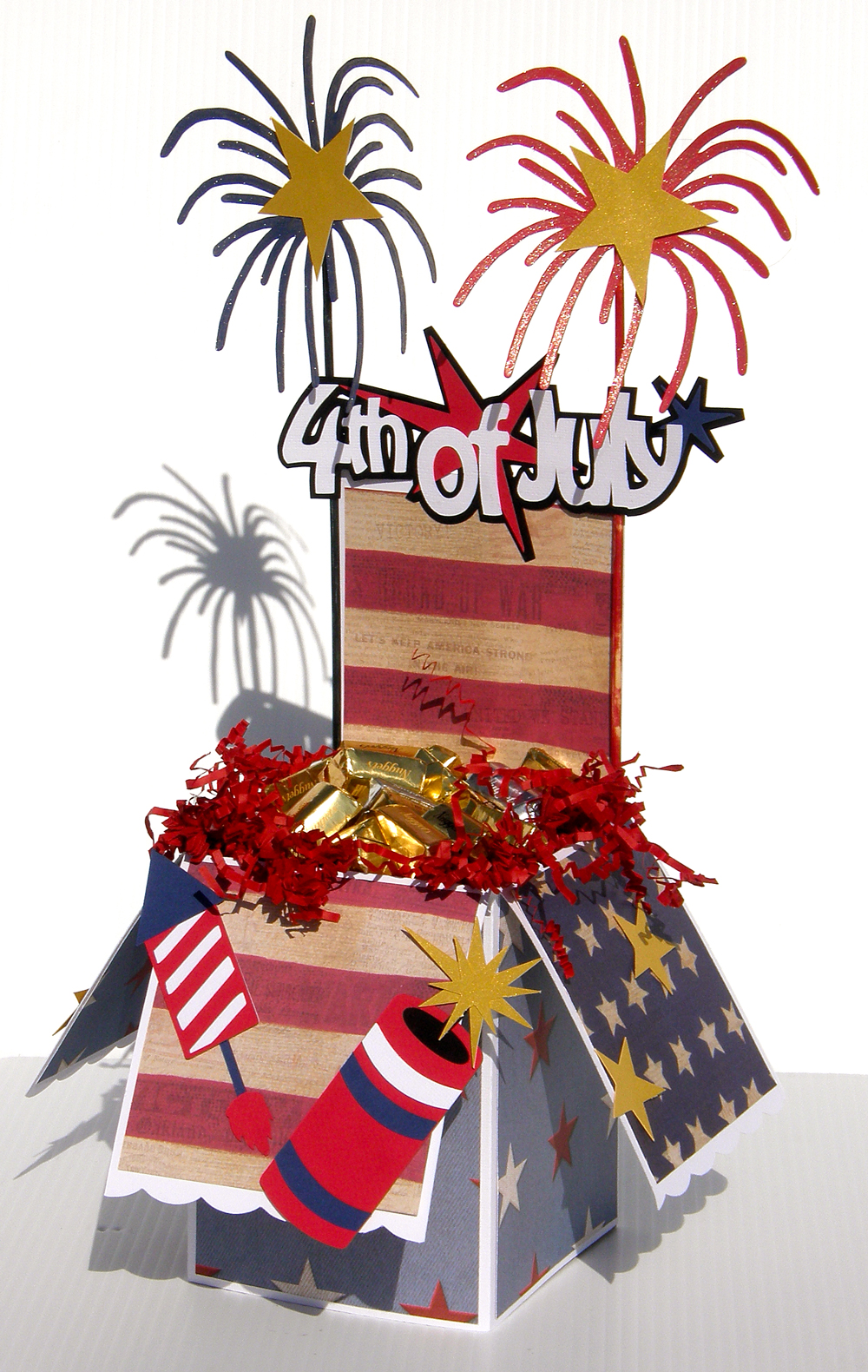 July 4 Pop Up Box Card