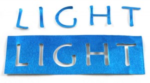 Light Frame and Reverse Metal Letters