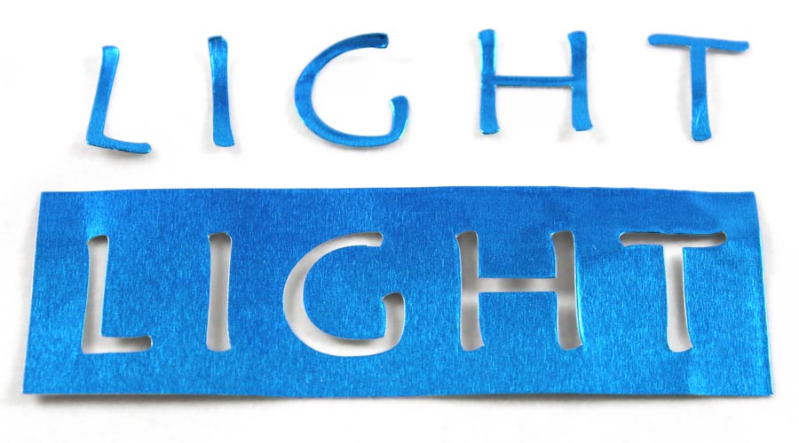 Light Frame and Reverse Metal Letters