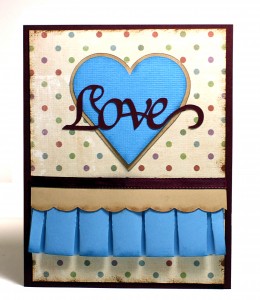 Love Card with Ruffles and Pleats