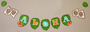 Aloha Banner from Tiki Luau on the Pazzles Party SVG and WPC cutting file CD