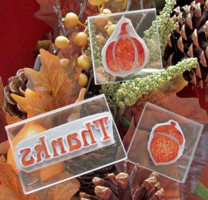 Make Your Own Stamps Autumn Acorn Pumpkin Thanks