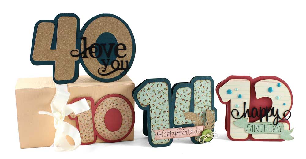 Shaped Number Cards Cutting Files from Pazzles