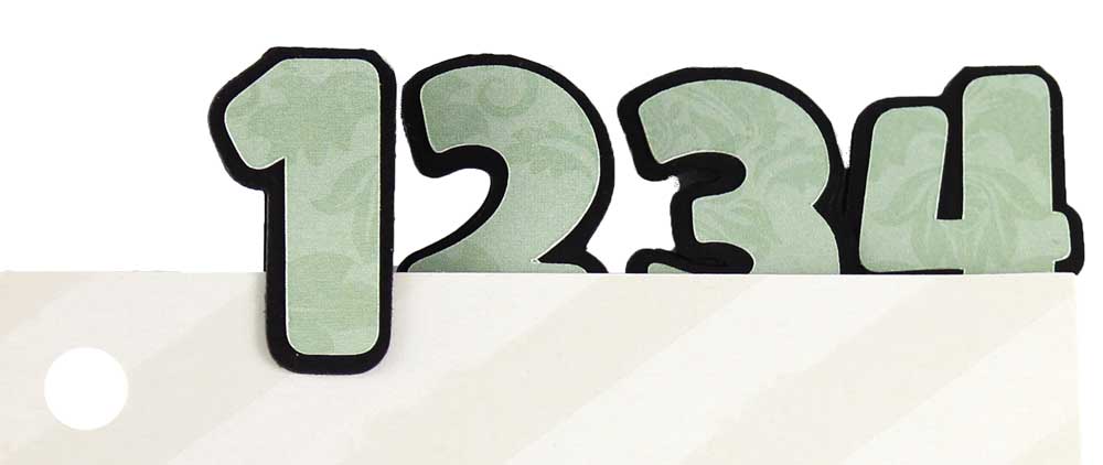 Shaped Number Tabs for Planners