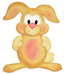 Paper Pieced and Chalked Bunny Rabbit