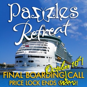 Pazzles Retreat Cruise Final Boarding Call Price Lock Ends October 10, 2012